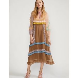 Cynthia Rowley Edie (mini ruffle trim ) Maxi Dress